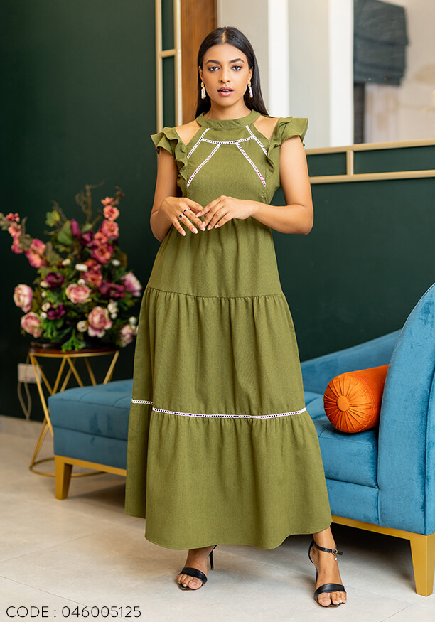 ALEENA GREEN DRESS
